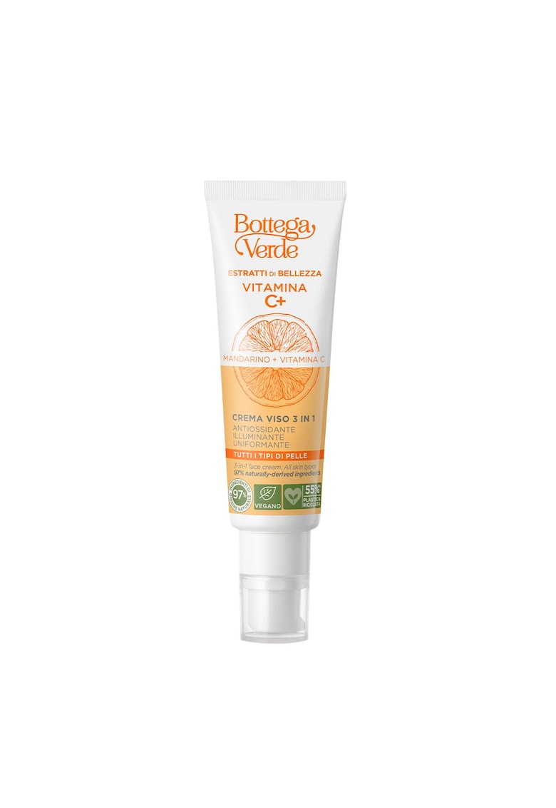 Crema de fata 3 in 1 - pentru toate tipurile de ten - Mandarina + Vitamina C - Estratti di Bellezza - 50 ML -
