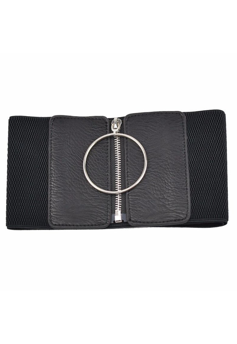 Centura de talie - neagra - elastica - cu fermoar - Lida C1 -