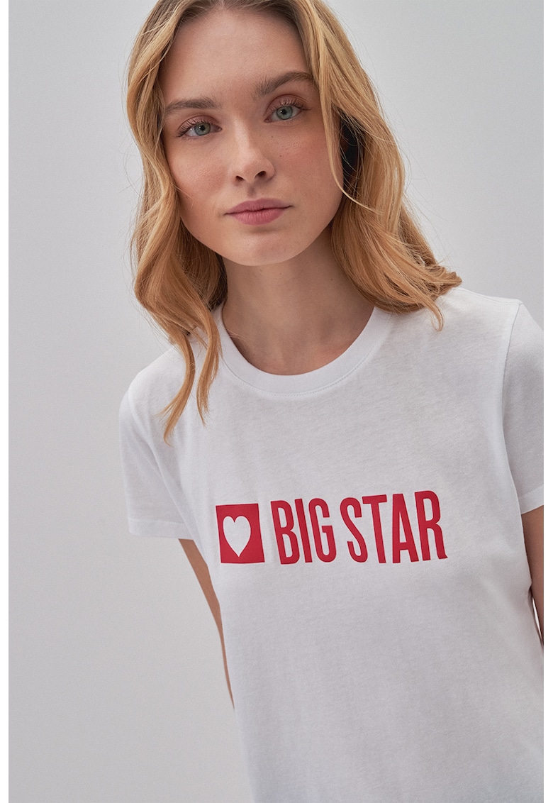Tricou de bumbac cu logo Eleanor Big Star imagine noua