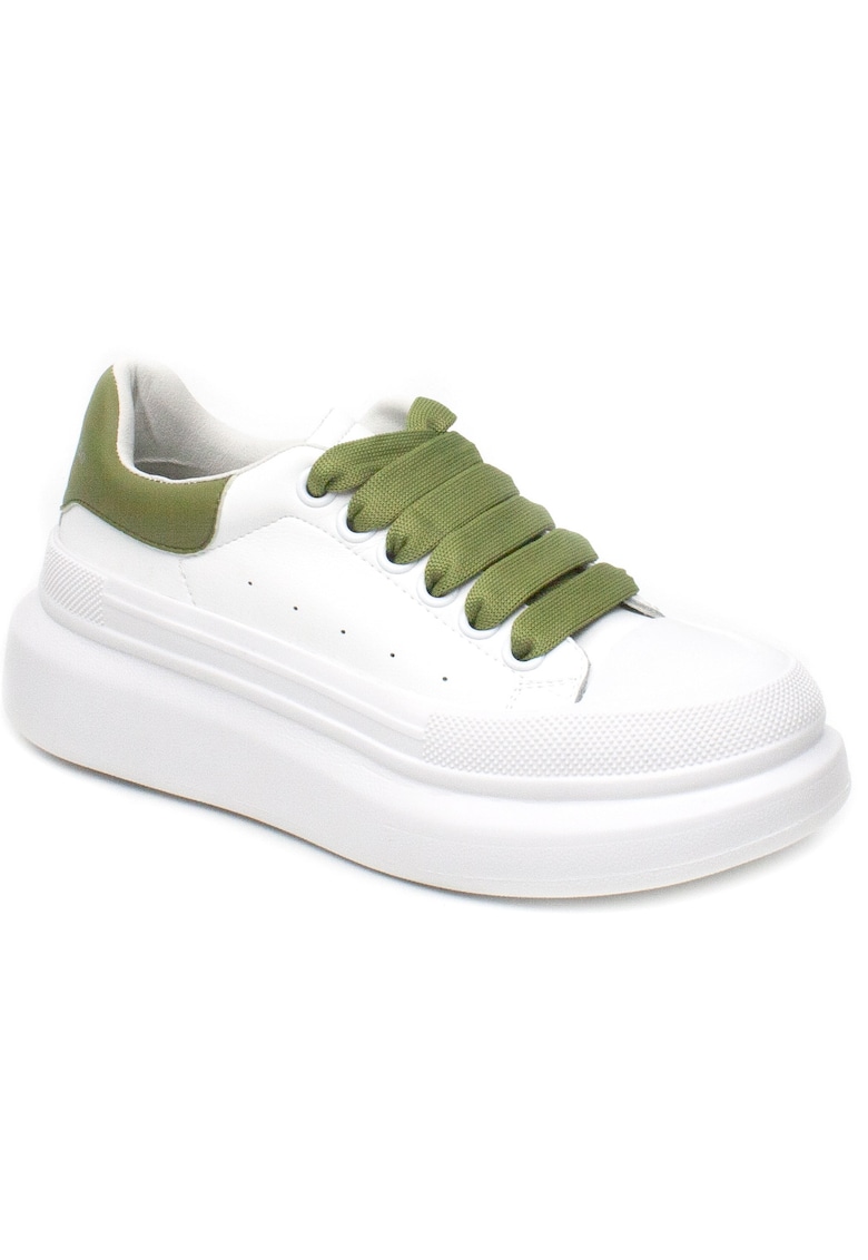 Pantofi dama 232806 alb/verde - - Alb/Verde