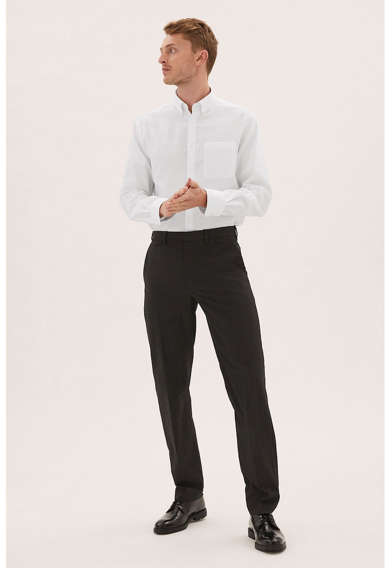 Памучна риза с яка Oxford Marks Spencer