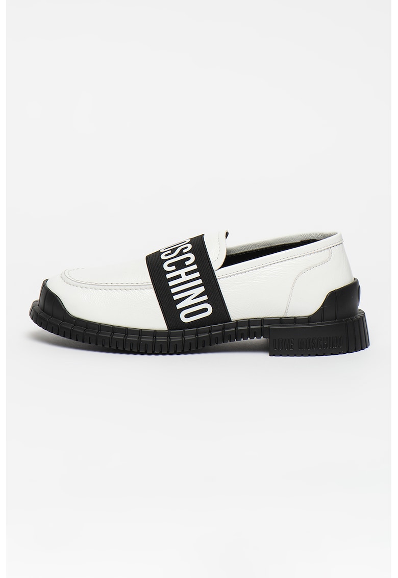 Pantofi loafer de piele cu banda logo fashiondays.ro