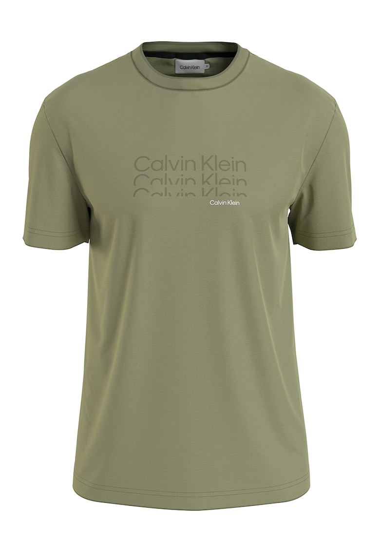 Тениска с органичен памук с овално деколте