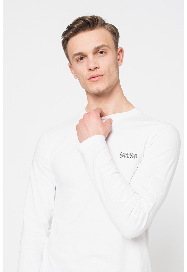 Блуза с органичен памук с лого CALVIN KLEIN