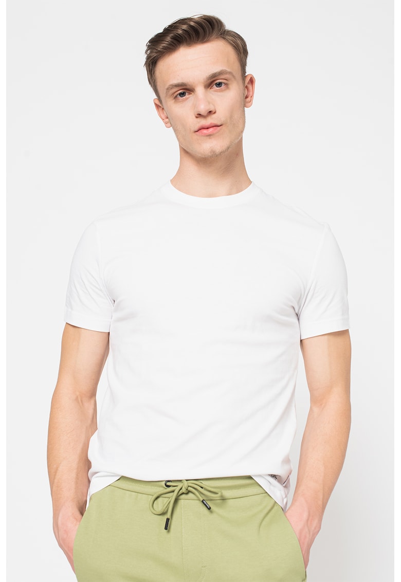 Тениска с органичен памук и лого CALVIN KLEIN