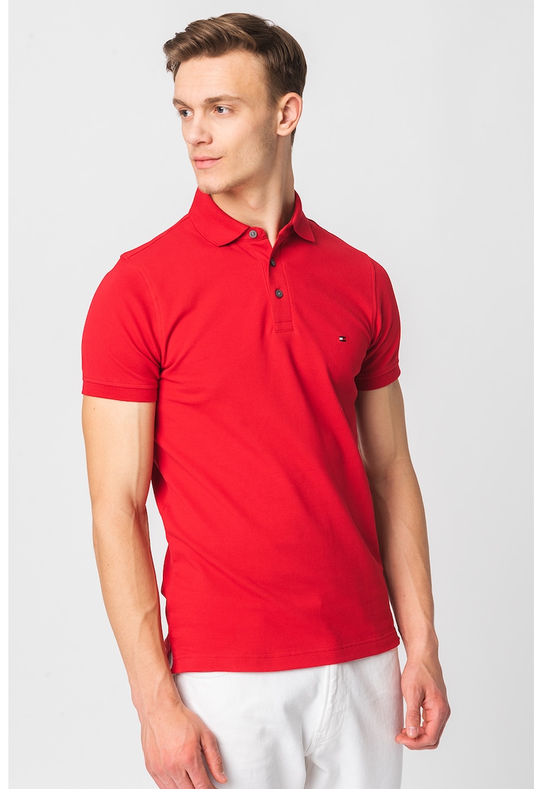 Tommy Hilfiger Тениска с органичен памук с яка за Мъже Tommy Hilfiger Тениска с органичен памук с яка за Мъже