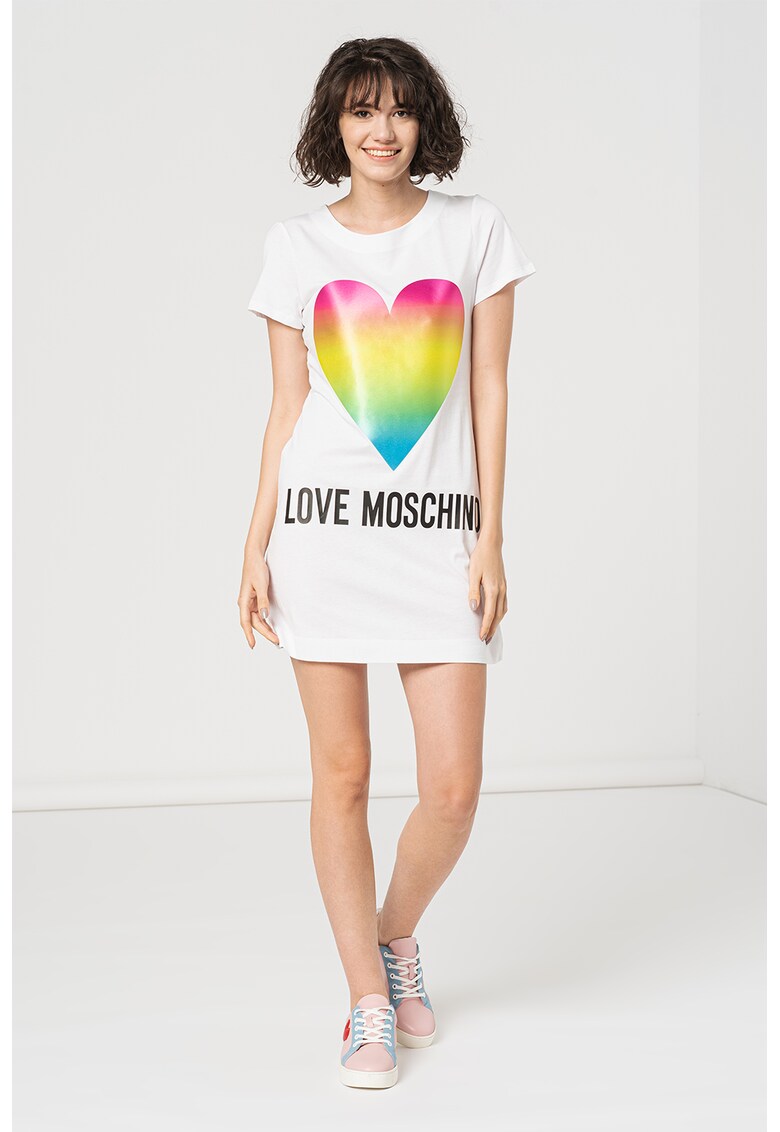 Rochie-tricou din bumbac cu logo