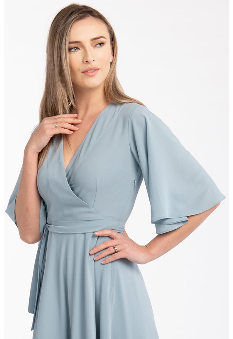 Rochie midi cu maneci fluture Annalisa