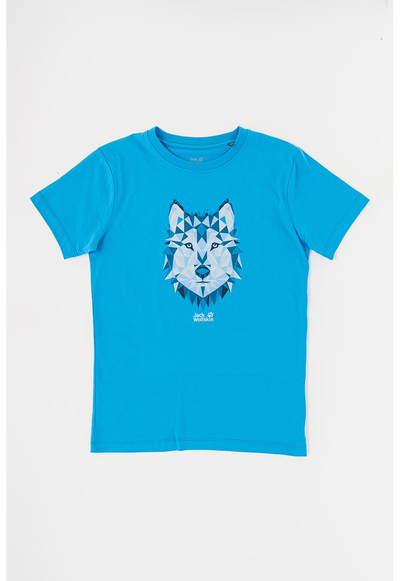Tricou de bumbac organic cu imprimeu logo Brand Wolf fashiondays.ro  Imbracaminte