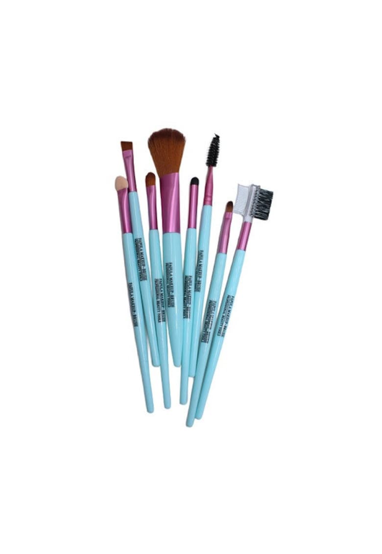 Set Pensule Machiaj - 8 pensule - turcoaz
