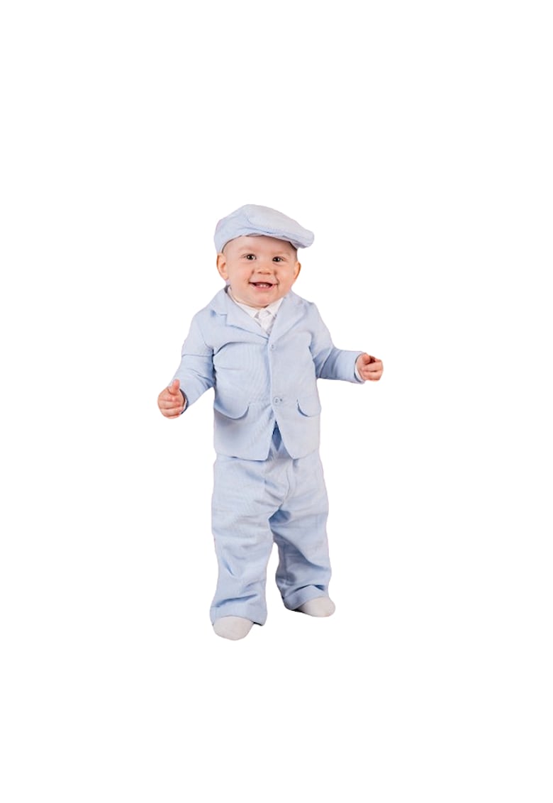 Costum Elegant Din Raiat Blue Sky - Maneca lunga - Baieti - Bleu