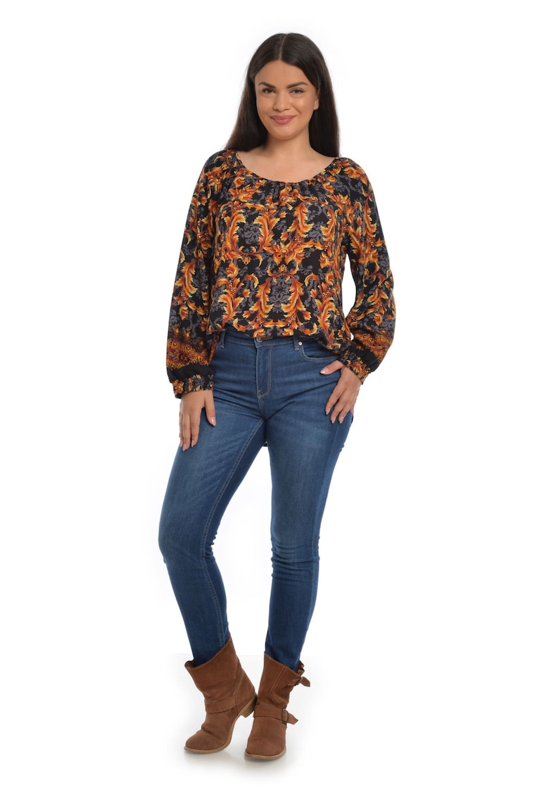 Bluza Dama Multicolora - Imprimeu Combinat
