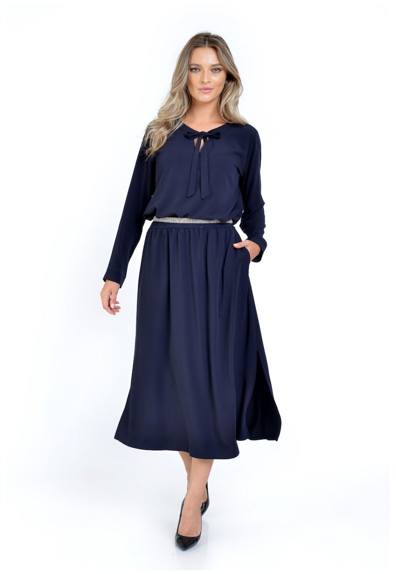 Bluza Dama cu Funda - Bleumarin -