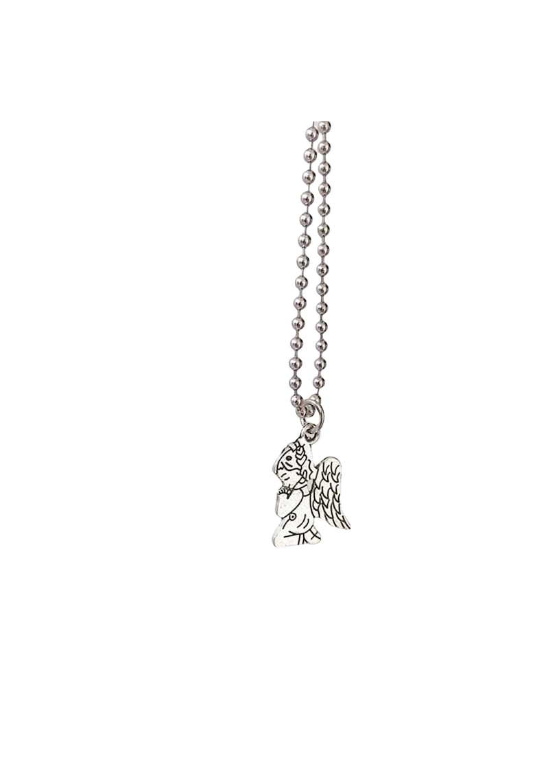 Colier argintiu - cu pandantiv ingeras - 50 cm - Mady C26