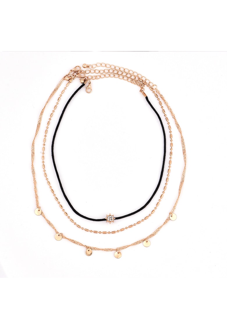 Set 3 coliere - aurii - cu pietre