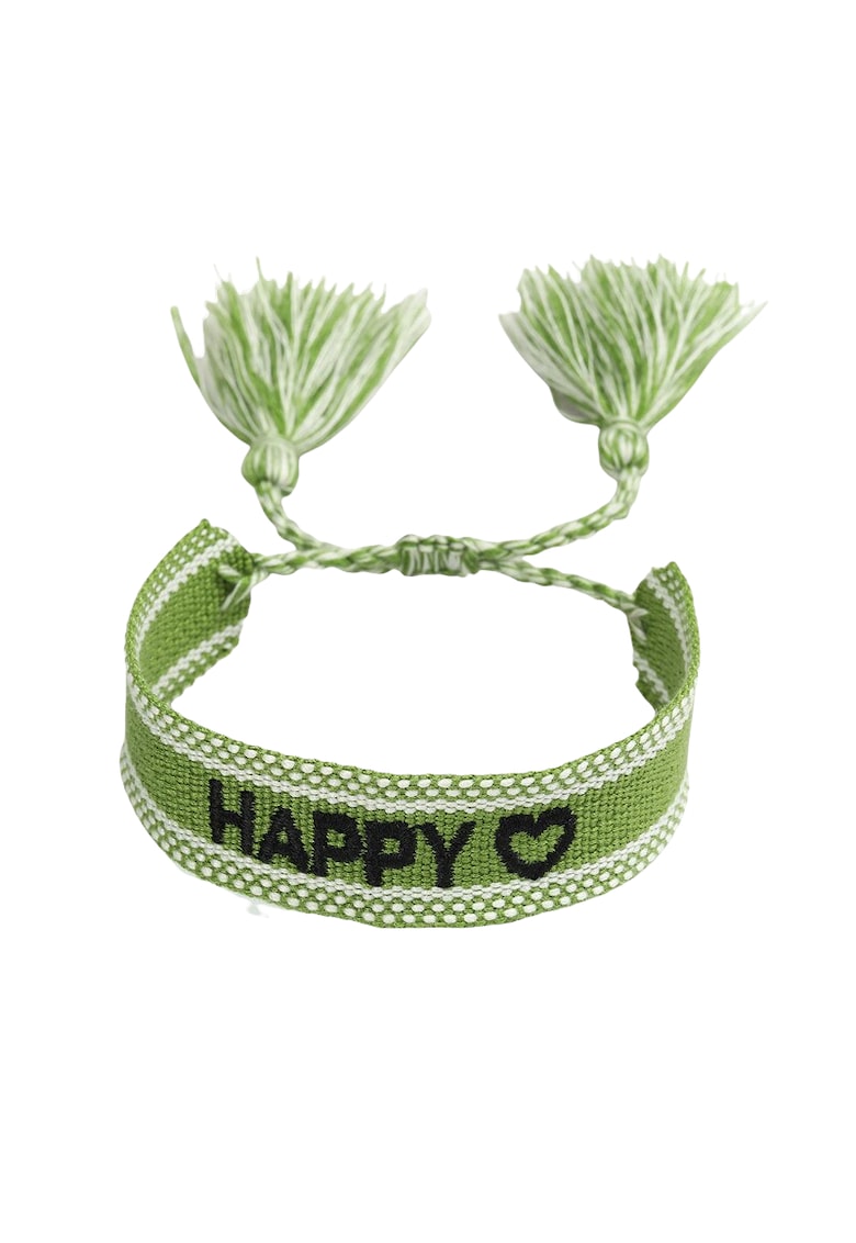 Bratara verde - cu ciucuri - diametru 6 cm - Matea C1