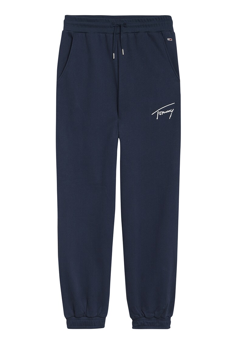 Pantaloni sport conici cu logo Signature Tommy Jeans Colanți
