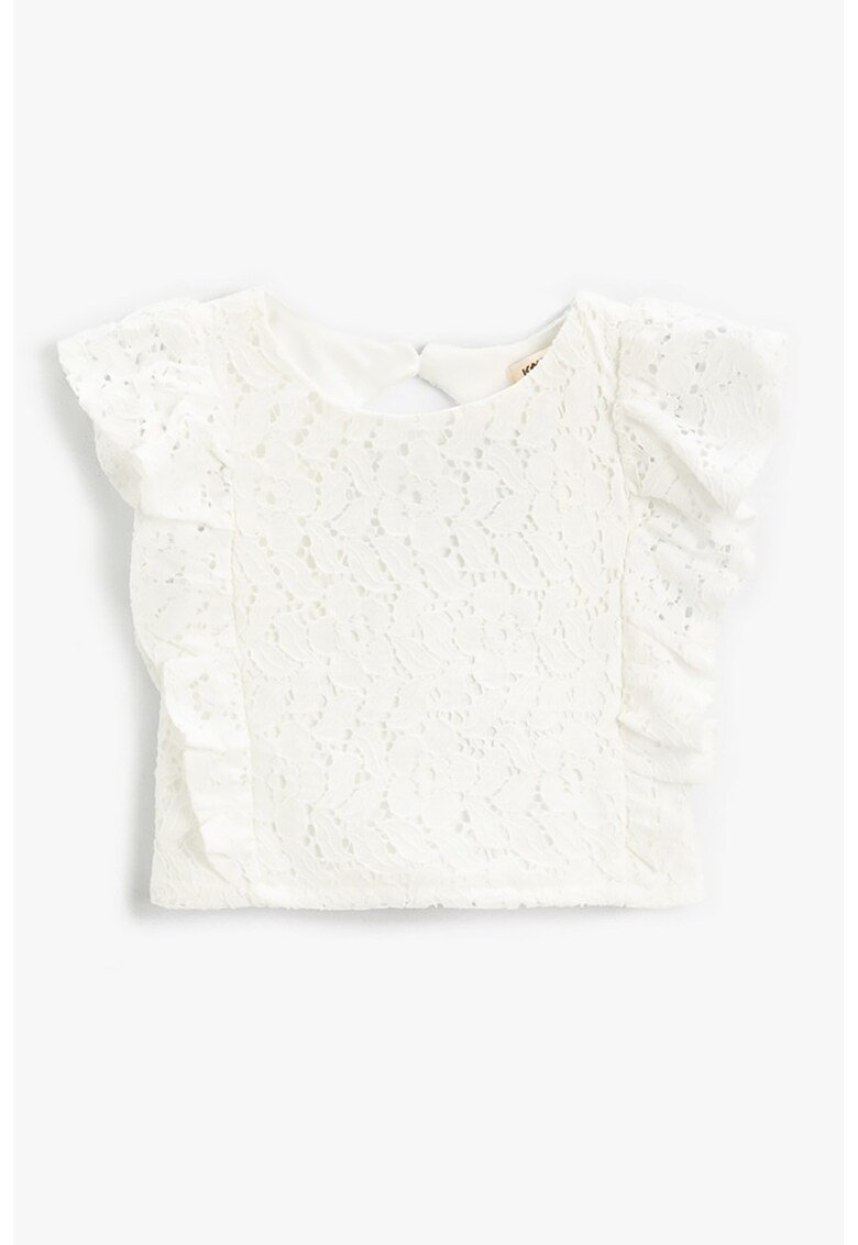 Bluza de dantela cu maneci scurte