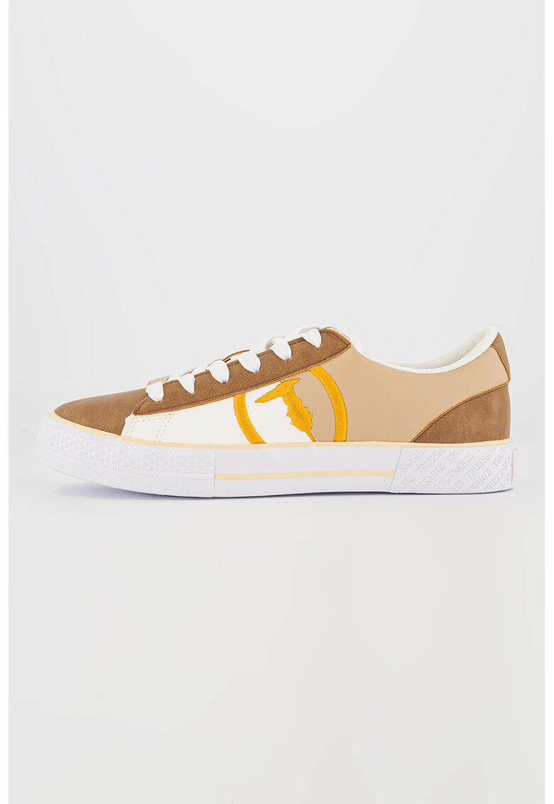 Pantofi sport cu model colorblock si logo brodat