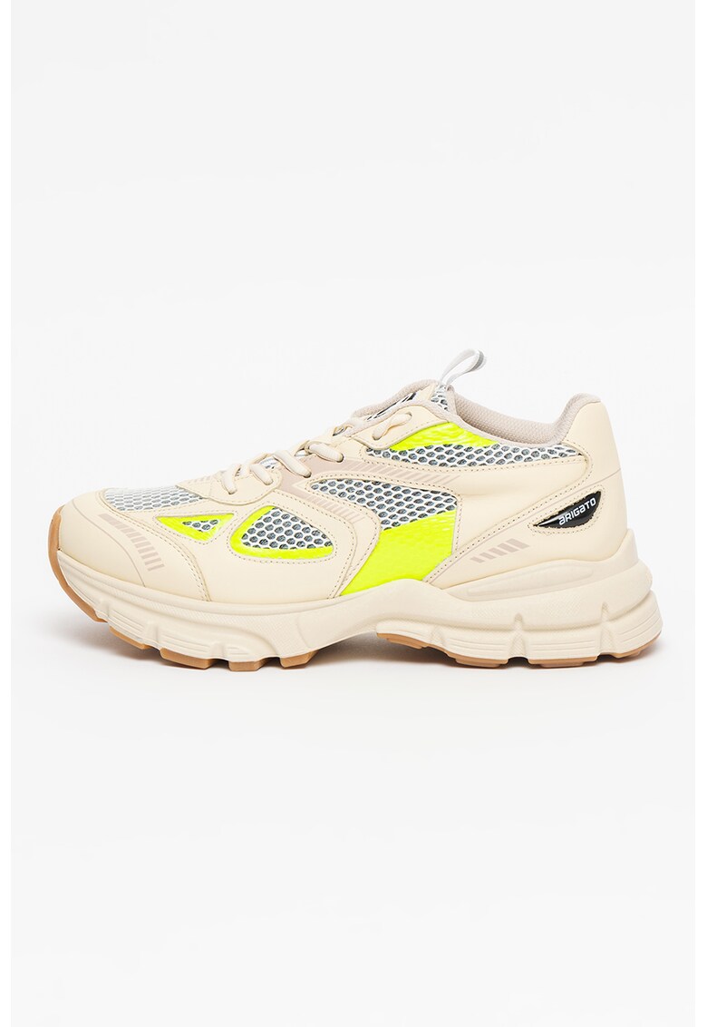 Pantofi sport din piele si plasa cu accente cu model colorblock Marathon Runner accente imagine noua gjx.ro