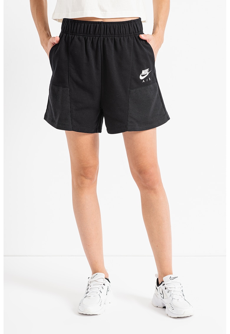 Pantaloni scurti lejeri din amestec de bumbac - Negru