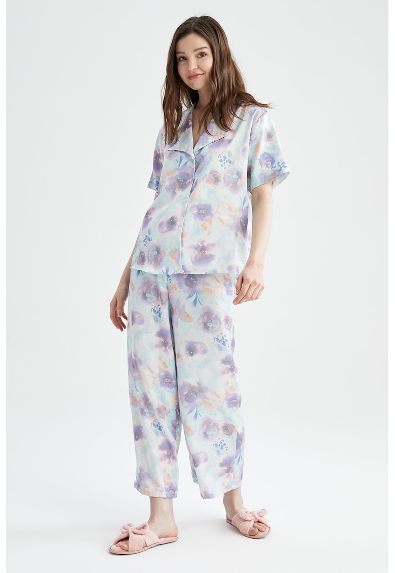 Bluza de pijama cu imprimeu floral