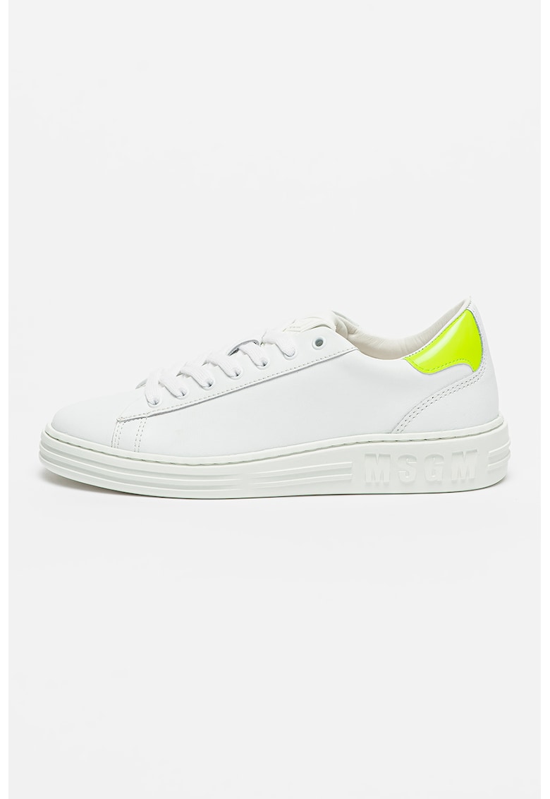 Msgm Pantofi sport wedge de piele si piele ecologica