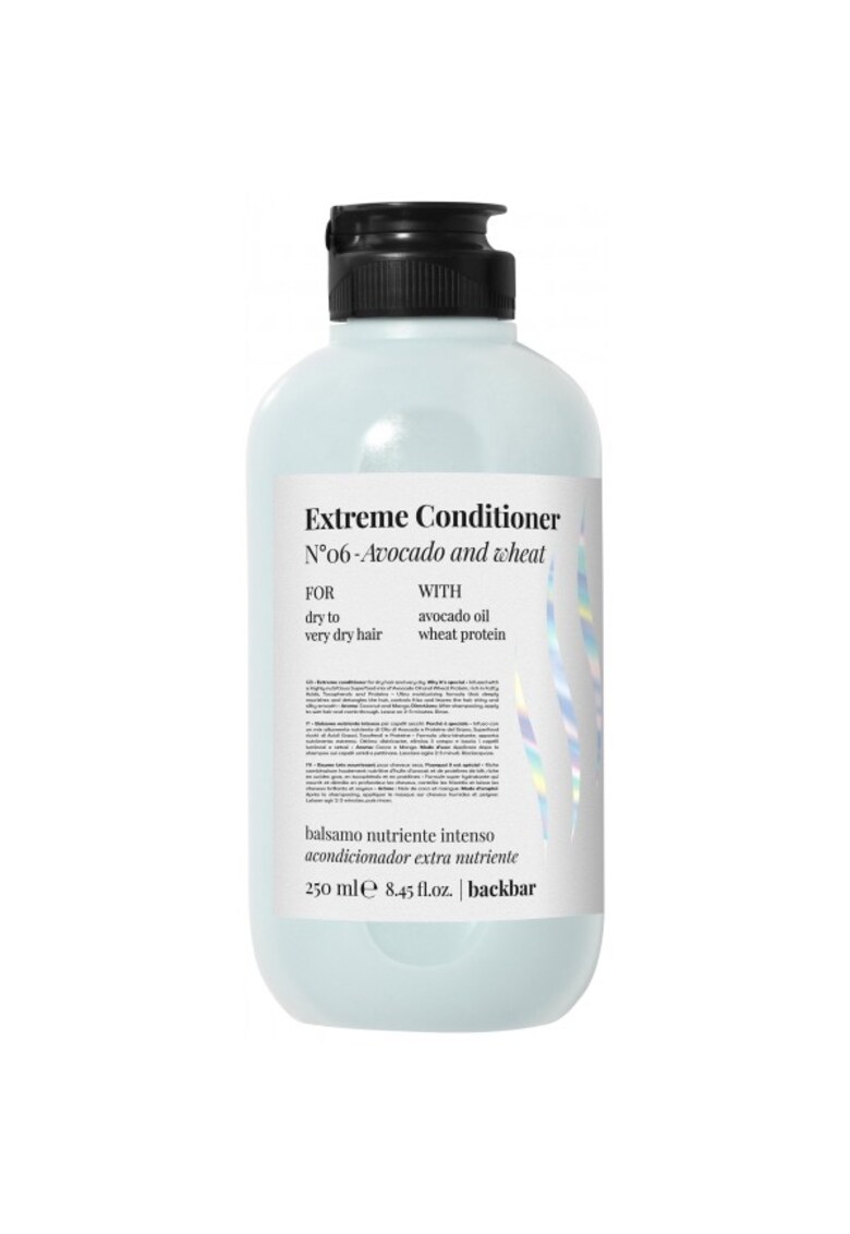 Balsam pentru par uscat Back Bar cu avocado si grau N°06 - 250 ml