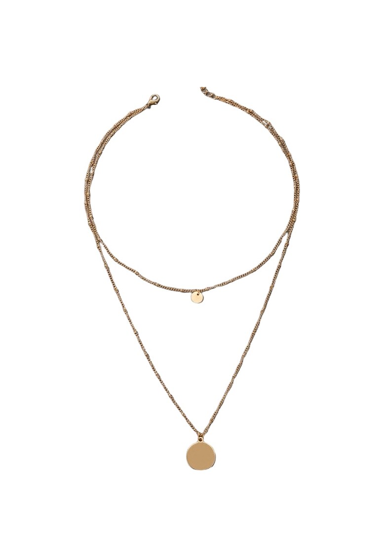 Colier auriu - in 2 straturi - cu banuti - Selah C20 -