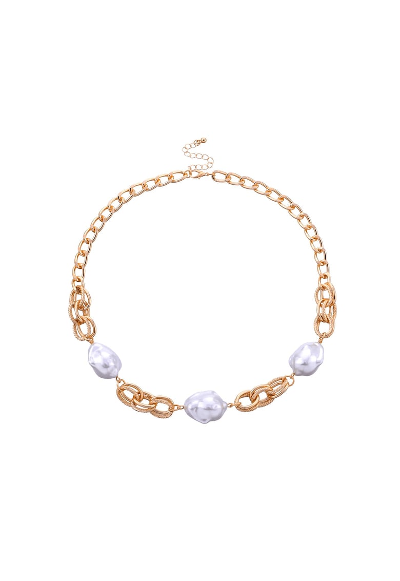 Colier auriu - cu zale si perle - Sarlina C19 -