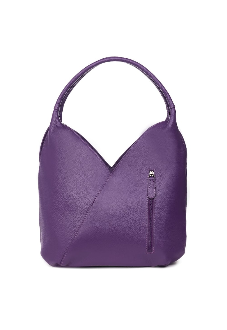 Geanta piele naturala Lorena - Mov