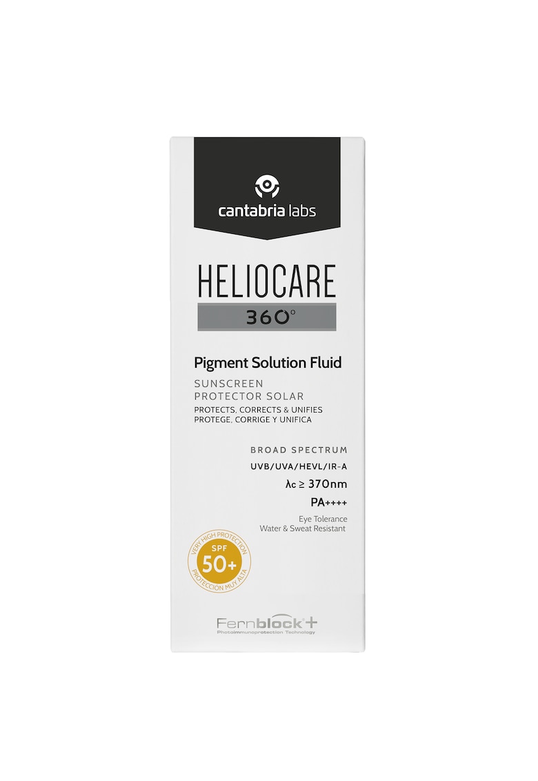 Fluid protectie solara Cantabria Heliocare 360º Pigment Solution SPF50+ - pentru prevenirea si reducerea petelor pigmentare - 50 ml