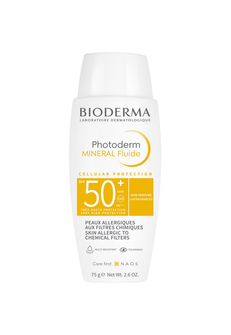 Fluid cu protectie solara Photoderm Mineral SPF 50+ pentru ten alergic - 75g