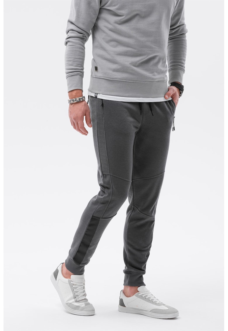 Pantaloni sport cu buzunare cu fermoar