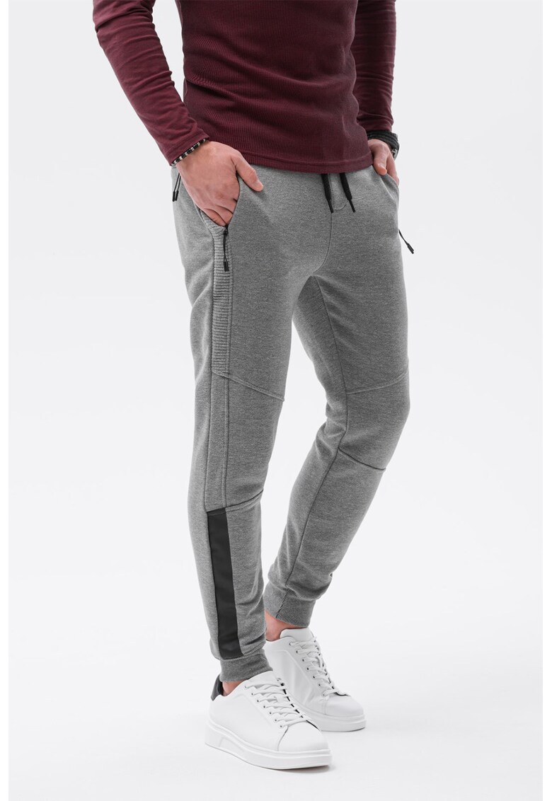 Pantaloni sport cu buzunare cu fermoar