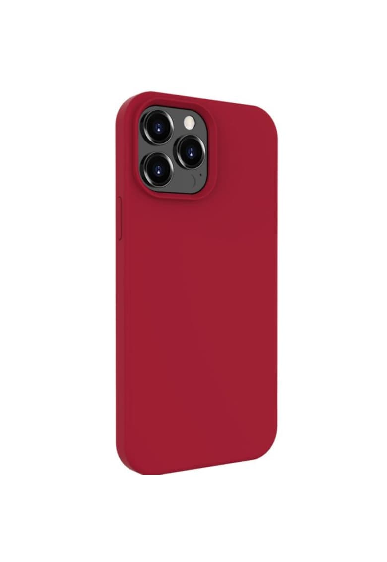 Husa de protectie Liquid Silicon pentru iPhone 13 Pro Max - Dark Red
