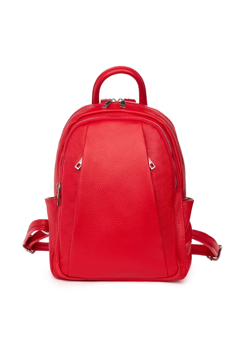 Rucsac din piele naturala Thomas - Rosu