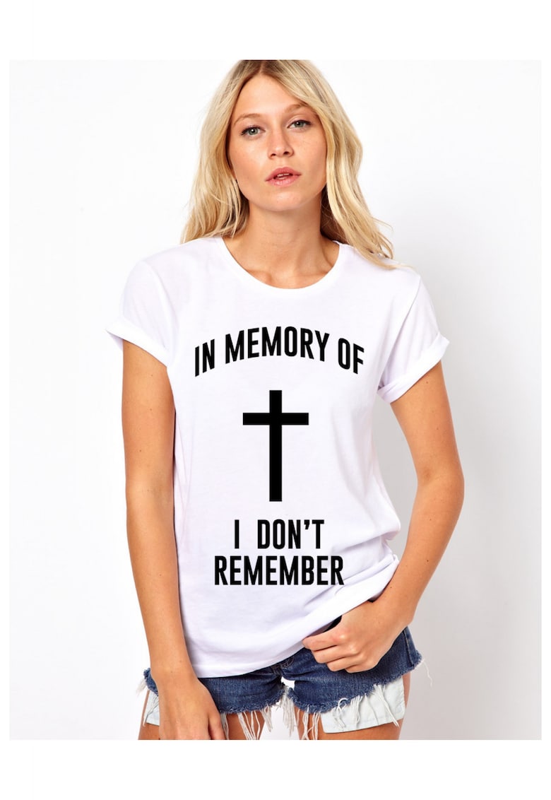 Tricou dama alb - In memory