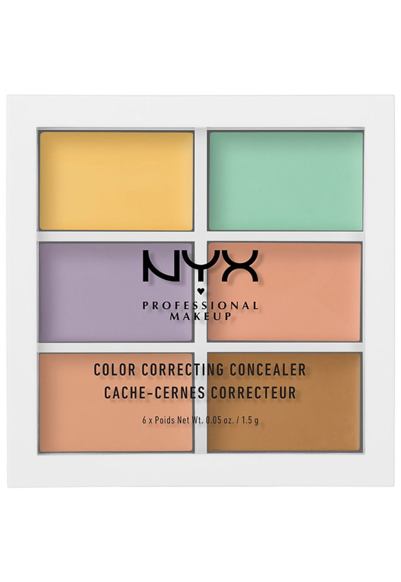 Paleta corectoare cremoasa NYX PM 3C Palette 4 Color Correcting Concealer - 9 g