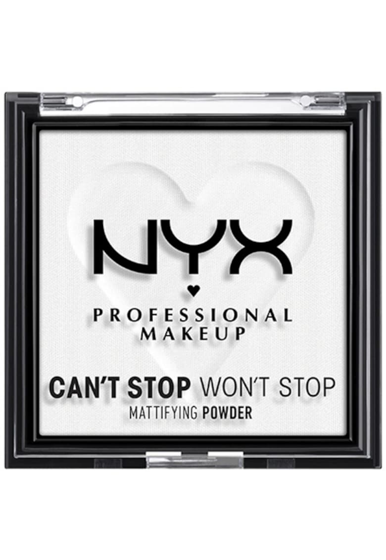 Pudra pentru ten NYX PM Can't Stop Won't Stop Mattifying Powder - 6 g - Bright Translucent