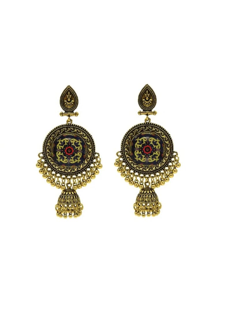 Cercei aurii - stil indian - cu clopotei - Solveg C14 - Cercei aurii - stil indian - cu clopotei - Solveg C14 -