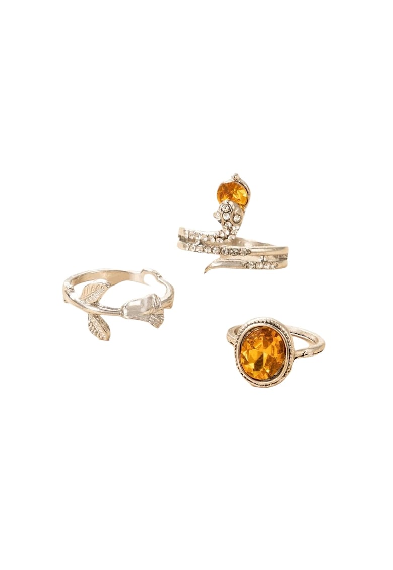 Set 3 inele - argintii - cu pietre - Sona C25 -