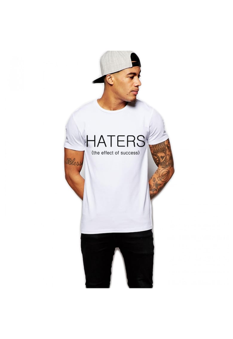 Tricou barbati alb - Haters