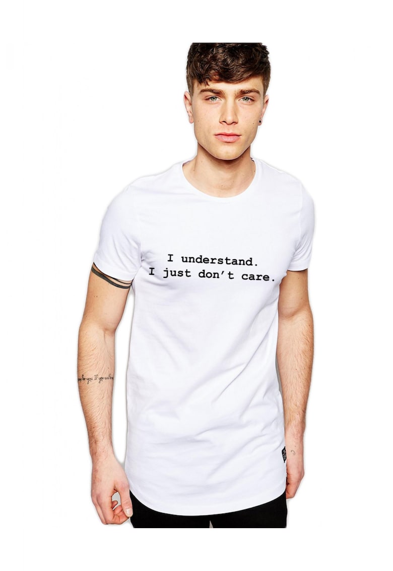 Tricou barbati alb - I understand