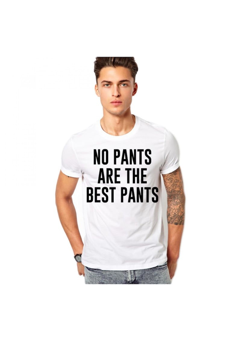 Tricou alb barbati - No pants