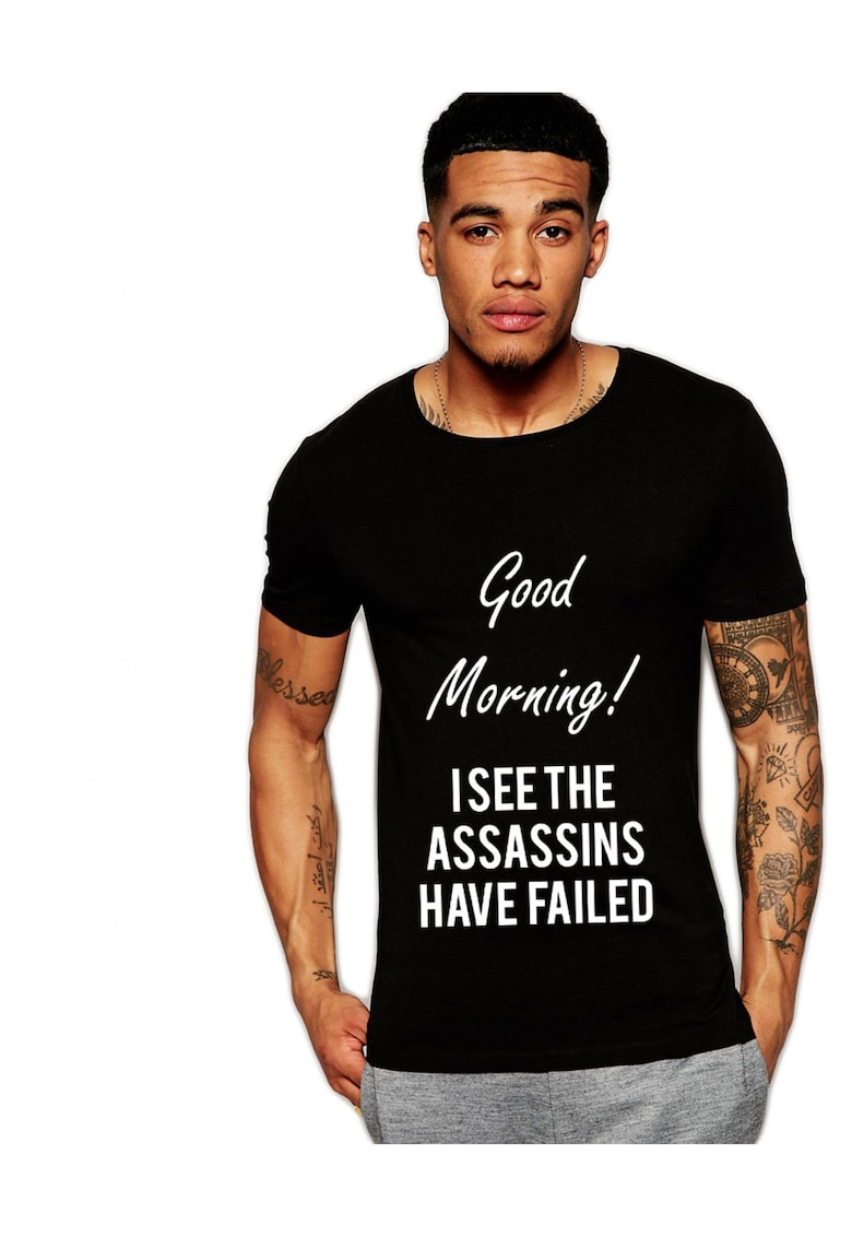 Tricou negru barbati - Assassins faild