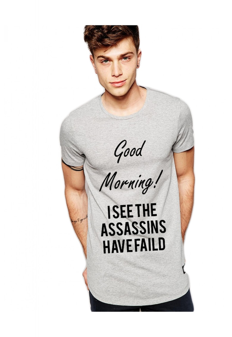 Tricou gri barbati - Assassins faild