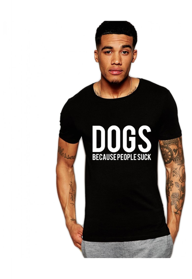 Tricou negru barbati - Dogs