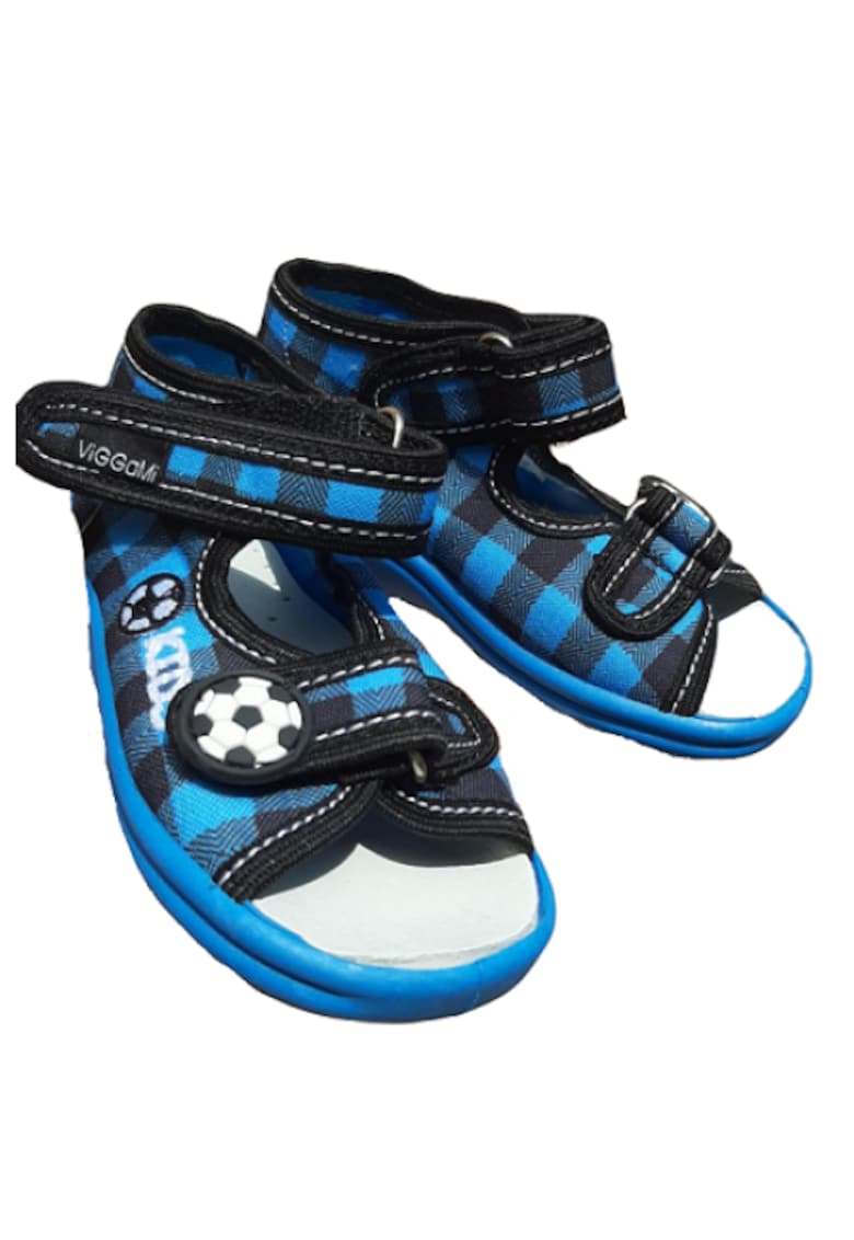 Sandalute Pentru Baietei - Carouri Albastre