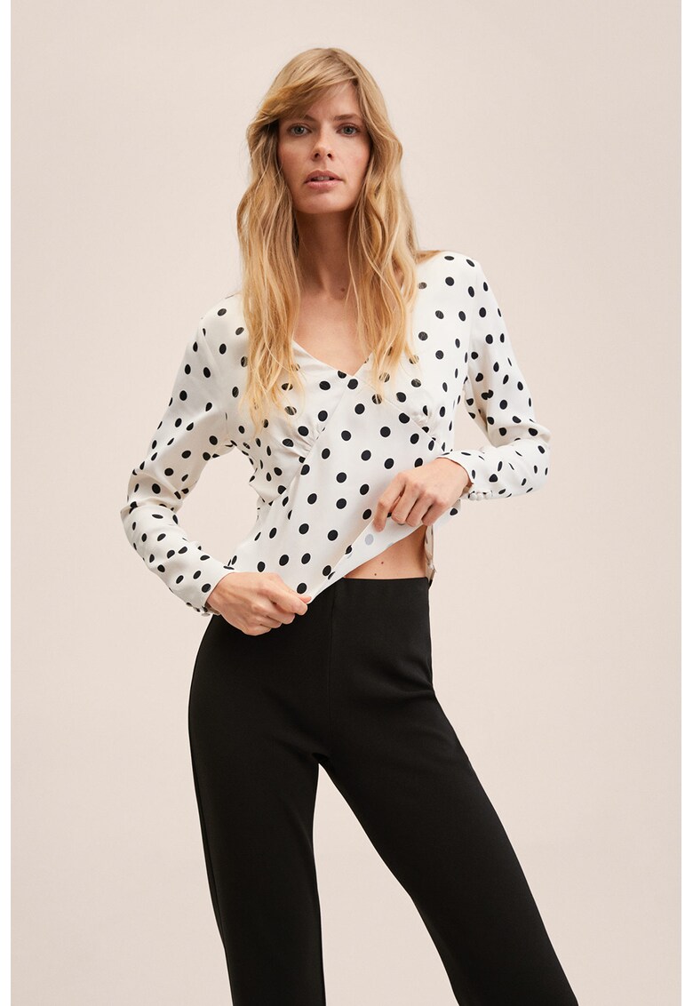 Bluza de satin cu buline Dots Bluză imagine noua